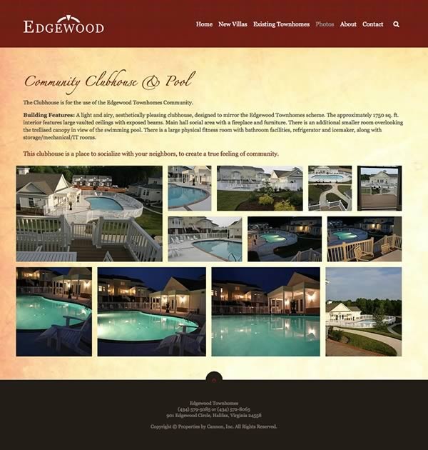 Edgewood Townhomes website design