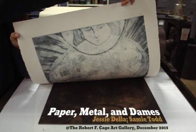Paper, Metal, and Dames art show by Jessie Della and Samie Todd