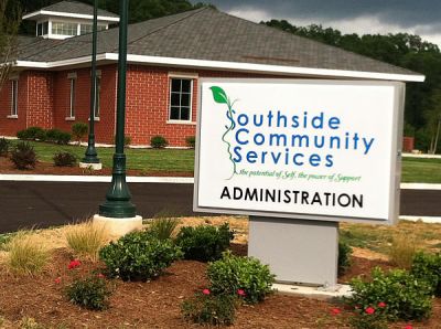 southside community services board new administration office, with new logo on sign