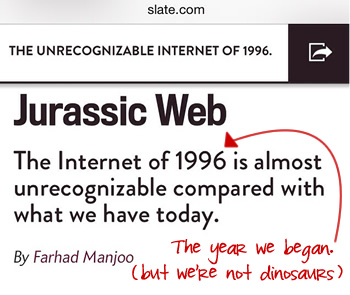 headline of web design history